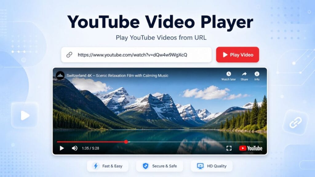 YouTube Video Player From URL