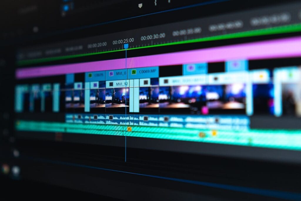 Video Player for Google Drive: Fix Playback Errors Fast Close-up of a video editing timeline showing codec tracks and format layers, representing video file format complexity