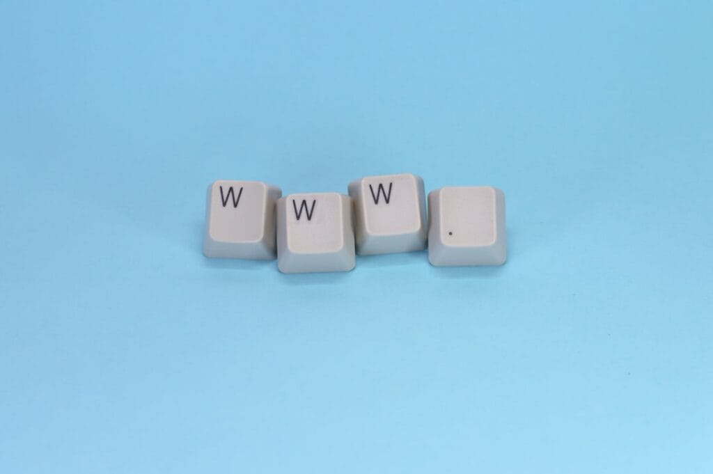 WWW keyboard keys representing typing a video URL into a browser address bar